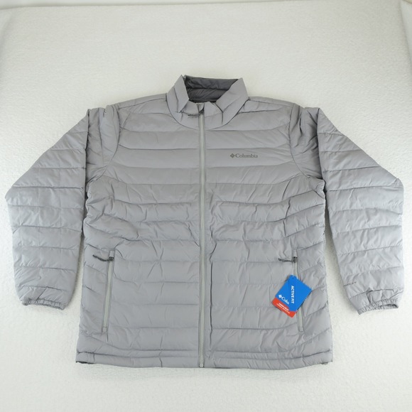 Columbia Powder Lite II Omni Heat Puffer Jacket Mens XL Gray‎ $120 - Picture 1 of 12